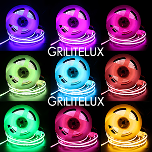 Bande lumineuse COB RGB contrôlable, largeur 8 mm, DC24V, 576 LED, IP20, pour installations commerciales au plafond - Product Image 5