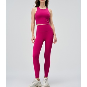 Nueva Ropa de Yoga de Verano para Mujer, Chaleco Deportivo Ajustado, Top Sin Mangas y Pantalones Ajustados para Entrenamiento Deportivo - Product Image 2