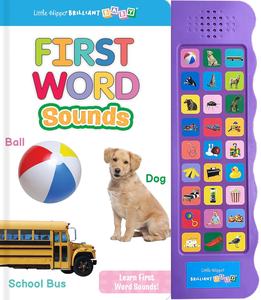 Livre sonore personnalisé Premiers mots 27 boutons à presser pour entendre des sons d'objets courants (ballon, chien, bus) Pages en carton interactives OEM - Product Image 1