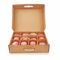 Boîte en carton ondulé personnalisée pour l'expédition de fruits avec poignée oeuf légume boîte en carton emballage de fruits papier ondulé fournir carré