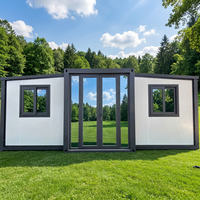 Maisons préfabriquées portables en acier, pliables, à installation rapide, extensibles, étanches et isolées, type villa, directement de l'usine