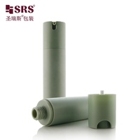TA021-100ml 3.33oz vente en gros personnalisé marque privée vide vert lunaire Opaque mat givré bouteille à pompe sans air pour les soins de la peau