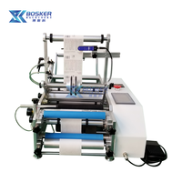 Machine d'étiquetage semi-automatique haute précision BSK-ST01 pour bouteilles en verre, 0,5 mm, 2400 BPH, écran tactile, entraînement électrique