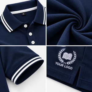 Camisetas Polo de Uniforme Escolar para Niños, Diseño Personalizado con Logotipo, Cuello con Ribete, Manga Corta, Uniforme Escolar para Niños y Niñas, Venta al Por Mayor - Product Image 2