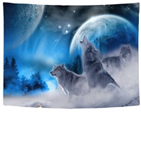 Tapisserie murale en polyester à motifs variés, impression HD, résistante à la décoloration, légère, art mural, vente en gros
