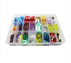 300pcs/box Car Insurance Sheet Plastic Box With Clip Profile Small Size Blade Car Fuse Assortment