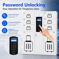 Casier de rangement intelligent pour bagages à 8 compartiments avec reconnaissance faciale et accès par mot de passe, carte IC et code QR pour les zones de stockage publiques