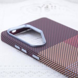 Funda Rígida Magnética Luminosa LUXO con Textura de Fibra de Carbono en Relieve para Teléfono S25, S24, S23 Ultra, Moderna para <span class=keywords><strong>Bot</strong></span> - Product Image 3