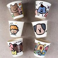La finition brillante imprimée par logo de tasses de papier jetables qui respecte l'environnement biodégradable de doubles tasses à mur unique de PE classe 8oz 16oz