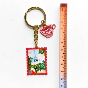 Porte-clés en métal Tour Eiffel Arc de Triomphe Paris France Souvenir touristique - Product Image 5