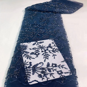 Kain Gaun Prom Renda Bordir Tabung Manik Jala Payet Kristal Berkilau Yang Indah dan Indah - Product Image 6