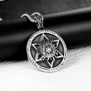 Pièce De Monnaie en gros Forme Étoile de David Pendentif Hexagonal Collier - Product Image 2