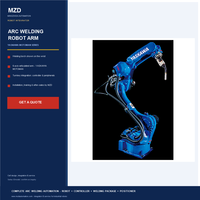 Bras robotisé Yaskawa à 6 axes équipé d'une torche pour soudage à l'arc, robot de soudage MIG MAG, cellule de soudage robotisée YRC1000