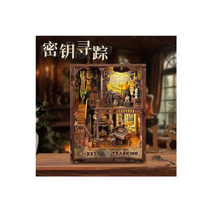 Vintage <span class=keywords><strong>en</strong></span> <span class=keywords><strong>bois</strong></span> assemblé livre Nook <span class=keywords><strong>Kit</strong></span> <span class=keywords><strong>clé</strong></span> suivi bricolage poupée Housel jouets faits à la <span class=keywords><strong>main</strong></span> livre Nook <span class=keywords><strong>maison</strong></span> de poupée pour les filles - Product Image 1