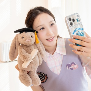 Peluche Lapin de Remise de Diplôme OEM/ODM - Animal en Peluche Personnalisé à Longues Oreilles <span class=keywords><strong>avec</strong></span> Toque et Diplôme pour Cadeau de Remise de Diplôme - Product Image 2