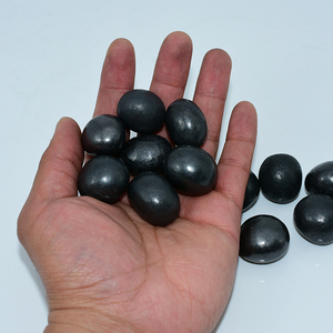 Pietre preziose all'ingrosso 20-30mm <span class=keywords><strong>Shungite</strong></span> burattate per la decorazione - Product Image 6