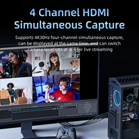Carte de capture vidéo interne PCIe HDMI 4 canaux 4K 30fps UNISHEEN UC3540H-4K30 pour capture 4K synchrone multicanal OBS