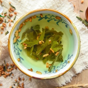 Vente en gros d'échantillon gratuit de thé <span class=keywords><strong>vert</strong></span> riz brun grillé <span class=keywords><strong>Genmaicha</strong></span> chinois logo et emballage personnalisés - Product Image 6