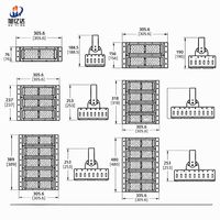 Lampu Sorot Stadion Modular 400W 500W 600W 800W 1000W IP66 LED Paduan Aluminium Lumen Tinggi SMD 3000K-6500K Garansi 3 Tahun