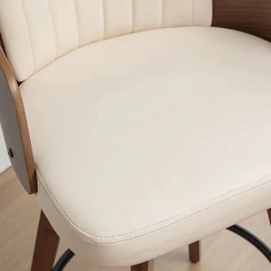 Taburete de <span class=keywords><strong>Bar</strong></span> Italiano de Lujo, Silla de <span class=keywords><strong>Bar</strong></span> de Cuero de Silla de Montar, Taburete Alto Simple con Respaldo para Hotel, Silla de <span class=keywords><strong>Bar</strong></span> de Diseño - Product Image 4