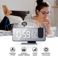 Nuevo Escritorio Electrónico Inteligente LED con Proyección Láser Digital en el Techo, Reloj Despertador con Radio y Estación Meteorológica