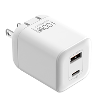 Bloc chargeur USB C entièrement compatible, charge rapide GaN 100W, chargeur de voyage compact 2 ports, adaptateur secteur pour ordinateur portable, iPhone