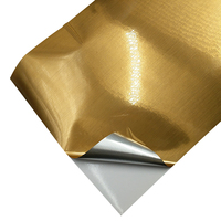 Haute Qualité Or Brillant En Aluminium Auto-Adhésif De Feuille de Papier En Métal taille personnalisée