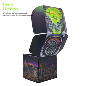 Offre Spéciale ondulé envoi <span class=keywords><strong>noir</strong></span> UV brillant logo personnalisé <span class=keywords><strong>noir</strong></span> Carton cils abonnement emballage expédition Boîtes postales d'expédition - Product Image 4