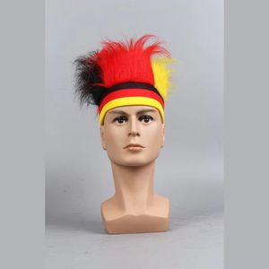 Фанатская экипировка для Еврокубка по футболу: парик-флаг Германии и Бельгии – реквизит для болельщиков, товары для вечеринок по футболу и регби - Product Image 5