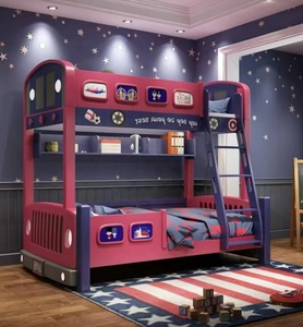 Litera ligera de lujo para niños, juego de dormitorio, ahorro de espacio, diseño de madera para el hogar, <span class=keywords><strong>cama</strong></span> para niños, muebles para niños - Product Image 5