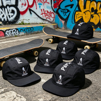 Gorra de Campamento de 5 Paneles Personalizada al por Mayor, Impermeable, de Nailon Premium, Ligera, de Alta Calidad, para Deportes al Aire Libre