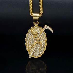 Collar con Colgante de Calavera Vintage Hip Hop 2026 para Hombre, con Circonitas, Resistente al Agua, de Acero Inoxidable, Venta al Por Mayor - Product Image 2