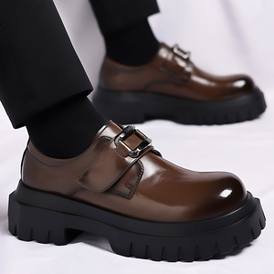 2026 Men's Formal Leather Shoes Anti-Slip Breathable British Style All-Match Thick Sole Trendy Shoes One Piece <b>Dropshipping</b> - Product Image 3