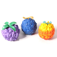 One Piece Devil Fruit Trois couches Handheld 63mm Zinc Alloy & Rubber Smoke Grinder Crusher Briquets & Smoking Accessory