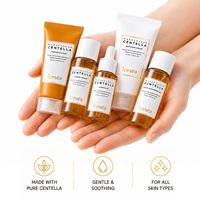Kit de Soins de Voyage Madagascar Centella : Nettoyant, Tonique, Sérum, Crème, Huile Démaquillante – Apaisant, Réparateur et Hydratant pour Peaux Sensibles
