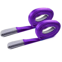 Sangle de levage plate en polyester sans fin personnalisée de 1'' 1,5'' 2'' 3'' 4'' pour grue, sangle de levage robuste