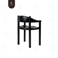 Chaise de salle à manger au design moderne, meuble de haute qualité, cadre en bois massif, chaise de salle à manger noire avec accoudoirs