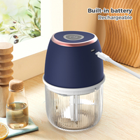 Hachoir automatique à ail et oignon, mixeur portable, commande par bouton-poussoir, alimenté par batterie, sans BPA