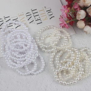 Wholesale New Hot Unisex Simple <b>Beads</b> <b>Bracelet</b> 4/6/8mm Imitation Pearl Plastic Resin Cute Ball Shape Customized Designs Smooth - Product Image 2
