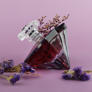 Tùy chỉnh bơm lại nước hoa chai dầu 30ml 50ml 100ml Ury kim cương hình dạng rỗng chai nước hoa thủy tinh với hộp - Product Image 2