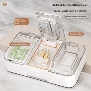 Portable Pill Box Supplement Case, 4 Removable Compartments Travel Pill Organizer Box, Small Medicine Carry Holder - Product Image 4