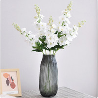 Nieuw Design Real Touch Latex Faux Bloemen Hyacint Violet Bloem Handgemaakt Blauw Delphinium Voor Bruiloft Huisdecoratie Moederdag