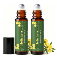 Huile Essentielle de Hélichryse Premium en Roll-on, Arôme Frais, avec Huile de Coco Fractionnée 10ml pour Soins de la Peau et Aromathérapie