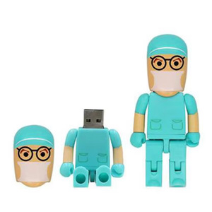 Dễ thương Pendrive 16G nhựa <span class=keywords><strong>USB</strong></span> 2.0 giao diện Robot bác sĩ U đĩa cho các cuộc họp y tế & bệnh viện Tưởng Niệm Quà Tặng <span class=keywords><strong>USB</strong></span> Flash Drive - Product Image 4