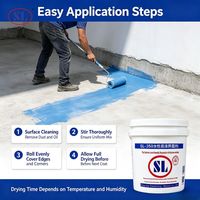 SL-350 Agent d'étanchéité respirant à base d'eau, agent de fixation du sable, apprêt pour sols en béton humide et surfaces murales de rénovation