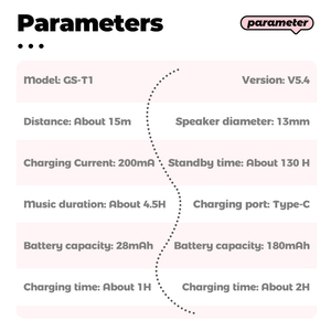 GST1 Earphone <span class=keywords><strong>Bluetooth</strong></span> Bentuk Tas Sekolah Unik dan Lucu, Hadiah Rantai, TWS <span class=keywords><strong>Mini</strong></span> Semi In-Ear, <span class=keywords><strong>Headset</strong></span> Nirkabel Hifi dengan Mikrofon - Product Image 5