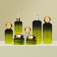 Flacon Pompe en Verre de 30ml 50ml 100ml Carré pour Lotion, Crème et Sérum Soin de la Peau, Ensemble de Bouteilles et Pots Cosmétiques de Luxe 30g 50g