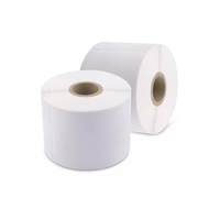 Taille personnalisée support vierge personnalisé continu 50x30 rouleau d'autocollant d'étiquette thermique directe pour l'emballage de sac de nourriture