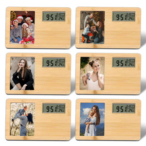 Reloj Digital de Madera en Blanco para Sublimación Térmica, Marco de Fotos Conmemorativo Personalizable, Decoración para Mesa del Hogar, Regalo - Product Image 1