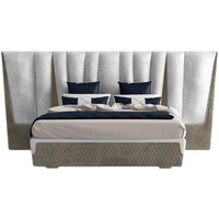 Neues Design Kingsize-Doppelbett aus Holz für Zuhause und Hotel